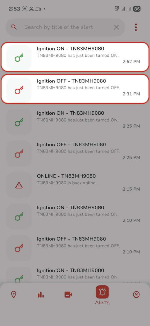 🔑 Engine ON/OFF Alerts