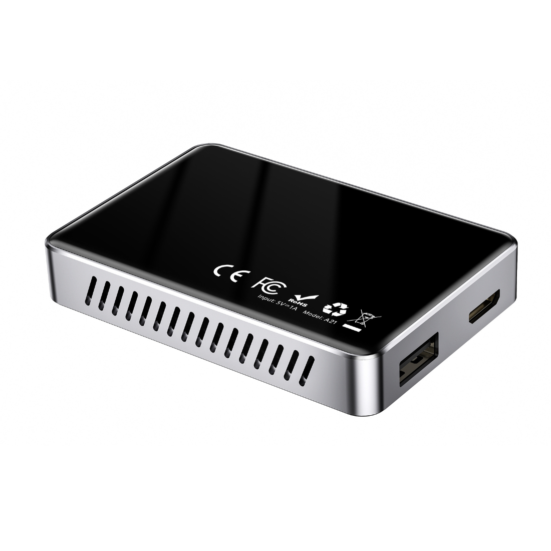 Orca 3-in-1 Android Box | Wireless CarPlay & Android Auto | Quad-core A53 Processor | 4GB+32GB | TF Card Support | Dual 5G Wi-Fi & Dual Bluetooth | HDMI Output | Split-Screen Support | Built-in Cooling Fan