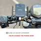 Fleettrack Care - Mobile Holder for Bike/Motorcycle/Scooter with Fast USB 3.0 Charger and Vibration Controller