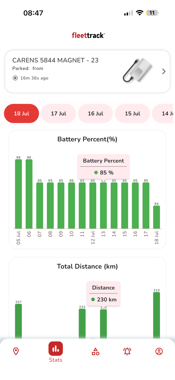 Fleettrack app screenshot