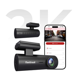 Fleettrack Real 2K WiFi Dashcam | HDR Recording | Voice Control | Night Vision | App Connectivity | Supports 128GB