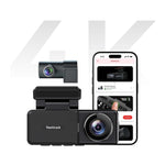 Fleettrack 4K Dual Channel Dashcam | Built-in GPS | Front & Rear Recording | 3.2" IPS Display | WiFi | Night Vision