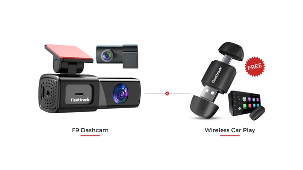 Fleettrack F9 Dashcam + FREE CarPlay Adapter