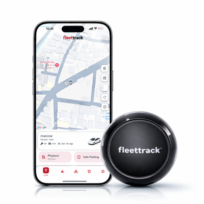 Fleettrack FindOne™ Lite Bluetooth GPS Tracker | No SIM, 2-Year Battery, Live Tracking