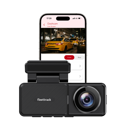 Fleettrack Dual Channel Car DashCam | 4K Front, 1080p Rear | 3.2" IPS Screen | F1.8 Large Aperture | in-Built GPS Logger | Night Vision | Voice Control, WiFi | Parking Mode | Upto 128GB Supported