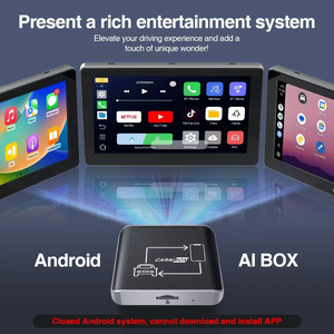 Fleettrack Connect Lite™ 3-in-1 CarPlay Adapter – Wireless CarPlay, Android Auto & Android Multimedia in One Compact Device(Closed Android System)