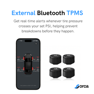 Orca Tyre Pressure Monitoring System (TPMS) for Bikes | Pack of 2 Sensors | Real-Time Tyre Tracking & Mobile Alerts | 1-Year Warranty