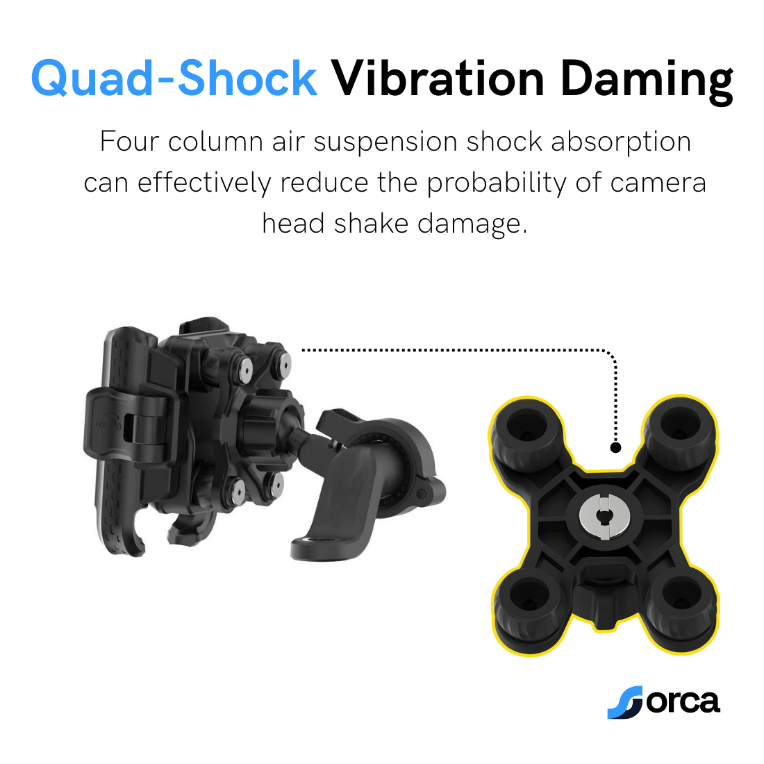 Orca M21 PRO Vibration-Dampening Quick Release Phone Mount