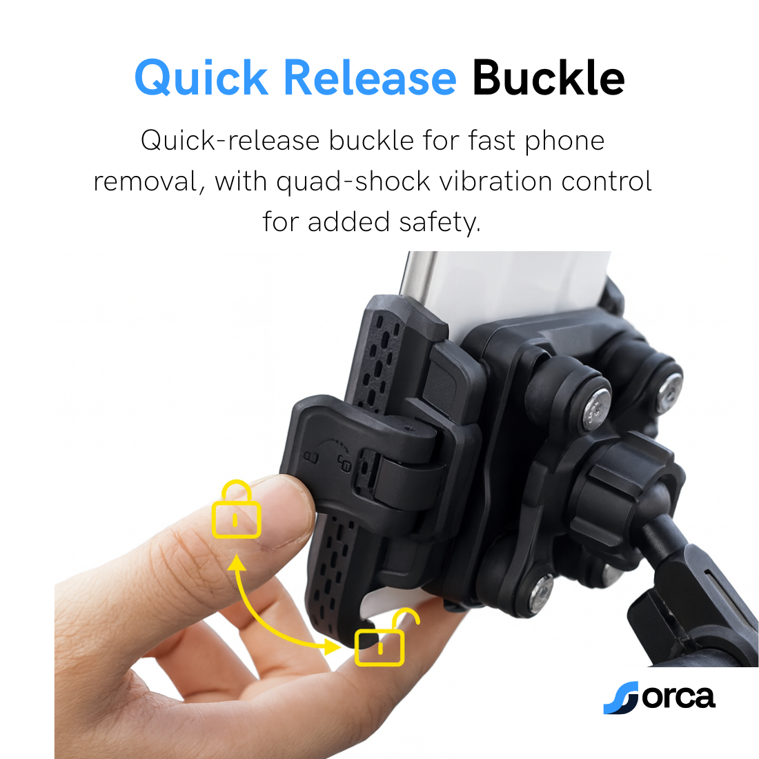 Orca M21 PRO Vibration-Dampening Quick Release Phone Mount