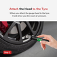 Fleettrack AirCheck - Digital Tyre Pressure Gauge (Zinc alloy head)