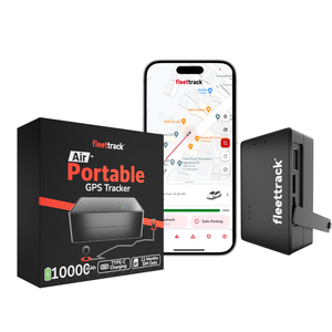 Fleettrack Air™  Wireless GPS Tracker - Hidden GPS for Bike, Car, Kids School Bag | 10000mAh Battery | Magnetic Base for Easy Installation