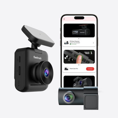 Fleettrack F11 4K Front + 2K Rear Dual Dash Cam with GPS, ADAS, 5GHz WiFi & Hardwire Kit