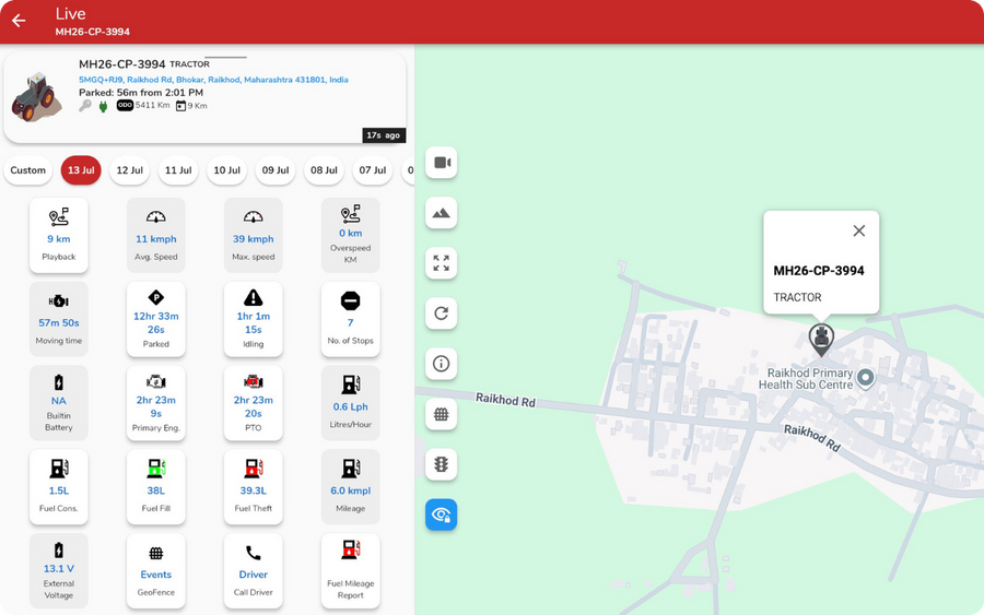 Live tracking