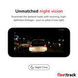 Fleettrack Real 2K WiFi Dashcam | HDR Recording | Voice Control | Night Vision | App Connectivity | Supports 128GB