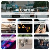 Fleettrack Real 2K WiFi Dashcam | HDR Recording | Voice Control | Night Vision | App Connectivity | Supports 128GB