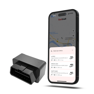 FleetTrack OBD GPS Tracker for Car | 1 Yr Free App & SIM (Zero Activation Charges) | 15+ Features | Easy Plug & Play | Real-Time Location, Hidden Voice Monitoring, Driving History & Geofence Alerts